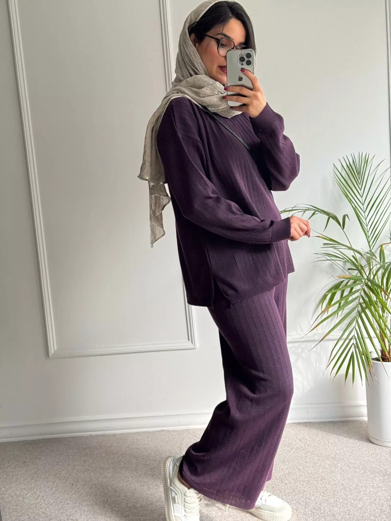 ست مانتو شلوار بافت نهال